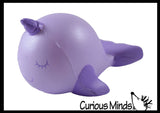 LAST CHANCE - LIMITED STOCK - Large Narwhal Squishy Slow Rise Foam Animal - Cute Scented Sensory, Stress, Fidget Toy
