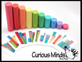 LAST CHANCE - LIMITED STOCK - SALE  - LAST CHANCE - LIMITED STOCK - Wooden Stair Block - 10 Colorful Wooden Blocks and Cards