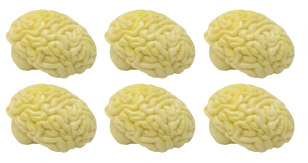 Set of 6 Sticky Brain Ceiling Target Balls - Throw Globs to Stick to Ceiling and Catch When it Falls -  Sensory, Stress, Fidget Toy