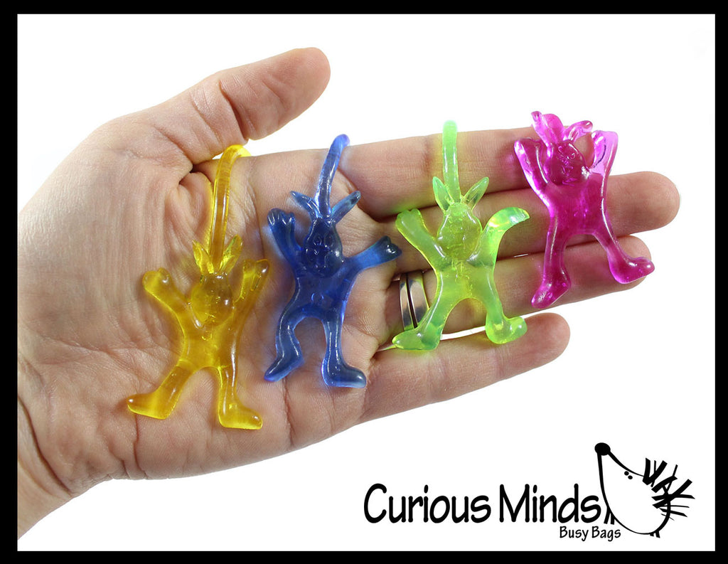 Sticky Bunny Rabbit Hand - Easter Themed Small Toys - Easter Egg Filler Set - Small Toy Prize Assortment Egg Hunt