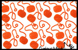 Sticky Pumpkin Jack-O-Lantern on a String - Halloween Party Favor Set - Small Novelty Toy Prize Assortment Gifts (6 Dozen)