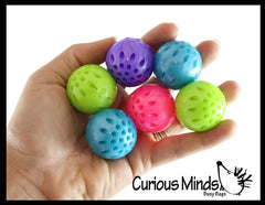 Set of 6 Sticky Floral Wall and Window Clinging Walker Balls Tumblers Crawlers -  Fun Small Toy Prize Assortment Ceiling Toy