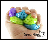 Set of 6 Sticky Floral Wall and Window Clinging Walker Balls Tumblers Crawlers -  Fun Small Toy Prize Assortment Ceiling Toy