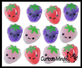 LAST CHANCE - LIMITED STOCK - Strawberry Disc Ice Cold Pack Fruit Water Bead Filled Squeeze Stress Ball  -  Sensory, Stress, Fidget Toy