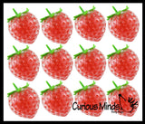 3" Strawberry Fruit Water Bead Filled Squeeze Stress Ball  -  Sensory, Stress, Fidget Toy