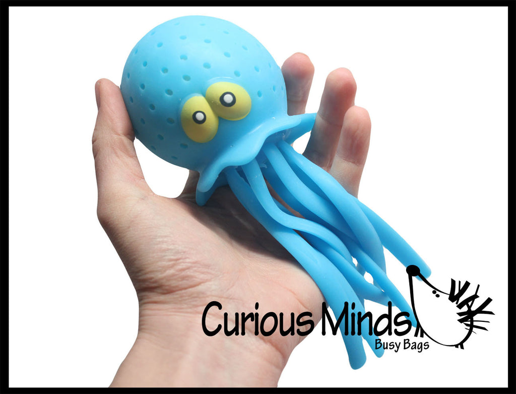 Octopus Jellyfish Bath and Pool Toy Water Bomb Soaker - Stress Ball - Wiggly Jiggly Squishy Fidget Ball