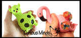 3 Girly Stress Balls - Alpaca, Unicorn, and Flamingo Squishy Blob Mesh Ball with Soft Web - Squishy Fidget Balls