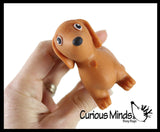 Stretchy Weiner Dog Crushed Bead Sand Filled - Doggy Lover Sensory Fidget Toy Weighted