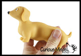 Stretchy Weiner Dog Crushed Bead Sand Filled - Doggy Lover Sensory Fidget Toy Weighted