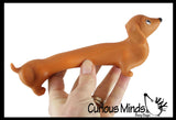 Stretchy Weiner Dog Crushed Bead Sand Filled - Doggy Lover Sensory Fidget Toy Weighted