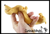 Stretchy Weiner Dog Crushed Bead Sand Filled - Doggy Lover Sensory Fidget Toy Weighted
