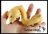 Stretchy Weiner Dog Crushed Bead Sand Filled - Doggy Lover Sensory Fidget Toy Weighted