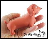 Stretchy Weiner Dog Crushed Bead Sand Filled - Doggy Lover Sensory Fidget Toy Weighted