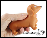 Stretchy Weiner Dog Crushed Bead Sand Filled - Doggy Lover Sensory Fidget Toy Weighted