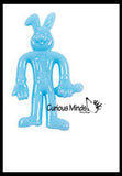 Stretchy Bunnies - Cute Easter Bunny Themed Small Toys - Easter Egg Filler Set - Small Toy Prize Assortment Egg Hunt