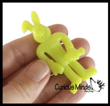 Stretchy Bunnies - Cute Easter Bunny Themed Small Toys - Easter Egg Filler Set - Small Toy Prize Assortment Egg Hunt