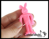 Stretchy Bunnies - Cute Easter Bunny Themed Small Toys - Easter Egg Filler Set - Small Toy Prize Assortment Egg Hunt