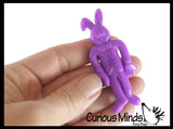 Stretchy Bunnies - Cute Easter Bunny Themed Small Toys - Easter Egg Filler Set - Small Toy Prize Assortment Egg Hunt