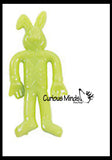 Stretchy Bunnies - Cute Easter Bunny Themed Small Toys - Easter Egg Filler Set - Small Toy Prize Assortment Egg Hunt