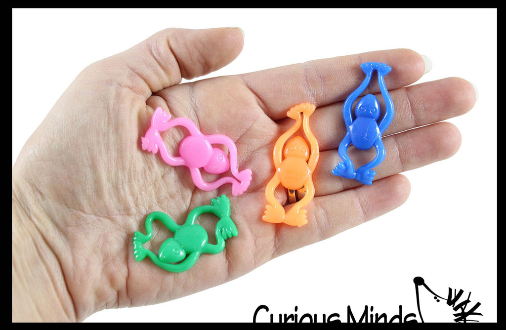 Tiny Frog Sling Shot Toys - Mini Individually Wrapped Fun Toy - Prizes, Goody Bags, Rewards, Party Favors