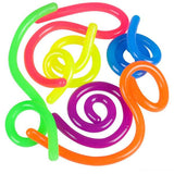 Stretch String Fidget Toy- Worm Noodle Strings Fidget Toy - 14" Long, Thick, Build Resistance for Strengthening Exercise, Pull, Stretchy, Fiddle
