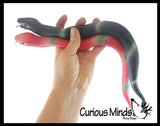 15.5" Stretchy Snakes Cobra Crushed Bead Filled- Reptile Sensory Fidget Toy
