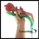 15.5" Stretchy Snakes Cobra Crushed Bead Filled- Reptile Sensory Fidget Toy