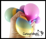 BULK - WHOLESALE -  SALE - Boxed 2.5" Striped Doh Filled Stress Ball - Glob Balls - Squishy Gooey Shape-able Squish Sensory Squeeze Balls