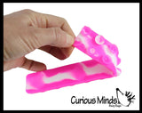 Suction Cup Strip Fidget Pop Toy - Unique Sensory Popping Toy - Stick and Peel Octopus Tentacle Fidget