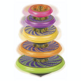 Spinning Tops Toy - 5  Stacking Tops Spin Individually or on Top of Each Other - Launcher with Stacking Spinner Tops