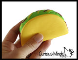 Taco Squishy Slow Rise Foam Junk Food -  Scented Sensory, Stress, Fidget Toy