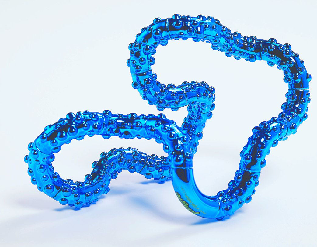 Tangle Jr Textured Metallics Sparkle Fidget Toy - Bendable Connected Curved Fun Fidget