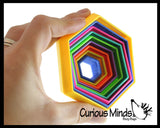 3D Magic Maze Telescoping Fidget Toy - Auditory Fun Shifting Tunnel Puzzle 3D Fidget - Nesting Nested Telescopic