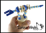 Wooden Collapsing Thumb Dancing Push Puppet Animals