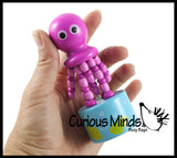 Wooden Collapsing Thumb Dancing Push Puppet Animals
