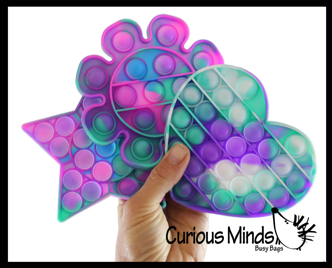 Foxmind Tie Dye or Color Changing in Sun Bubble Pop It Game - Silicone Push  Poke Bubble Wrap Fidget Toy - Press Bubbles to Pop the Bubbles Down Then