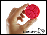 Set of 3 Different Size & Shape Bubble Pop Games - Silicone Push Poke Bubble Wrap Fidget Toy - 4" / 3" / and 2"/ - Bubble Popper Sensory Stress Toy