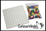 LAST CHANCE - LIMITED STOCK - Small White Pegboard and Pegs - Fine Motor Learning Toy