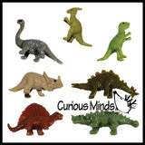 Tiny Dinosaur Animal Figurines - Mini Dino Toys - Small Novelty Prize Toy - Party Favors - Gift
