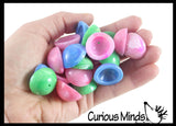 Small 1" Tiny Marble Poppers - Rubber Pop Up Toy - Pop and Drop - Turn Dome Inside Out & Watch it Fly - Fun Classic Retro Novelty Toy for Birthday Goodie Bags Prizes