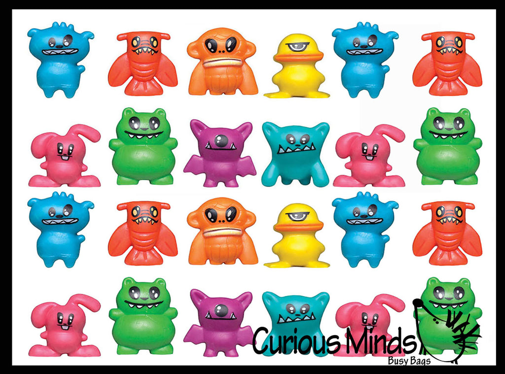 Cute Colorful Tiny Monster Figurines - Mini Toys - Small Novelty Prize Toy - Party Favors - Gift