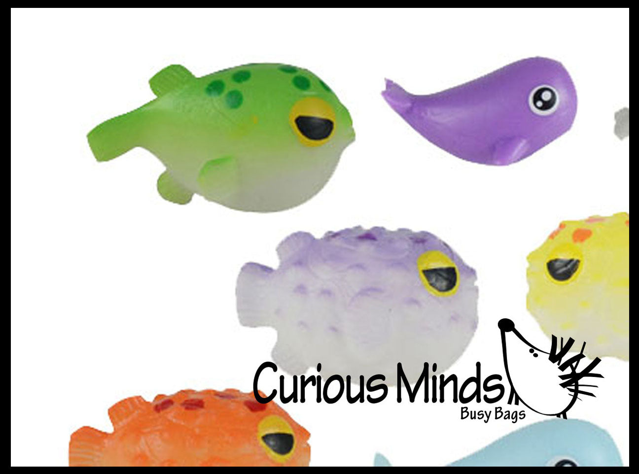 Cute Fish Ocean Figurines - Soft Mini Toys - Small Novelty Prize Toy - Party Favors - Gift - Bulk 2 Dozen 24 Mini Fish Figurines (2 Dozen)