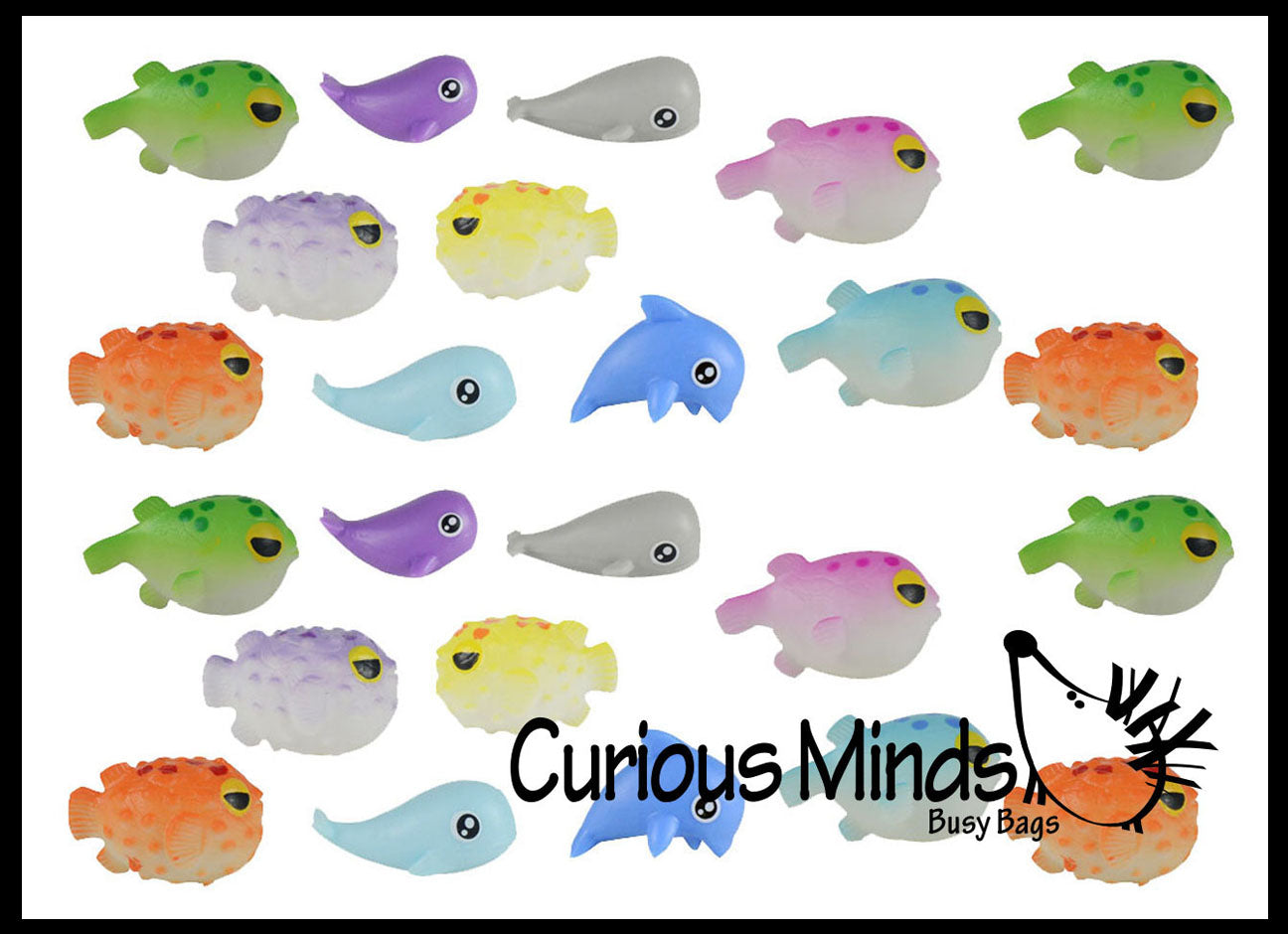 Cute Fish Ocean Figurines - Soft Mini Toys - Small Novelty Prize Toy 