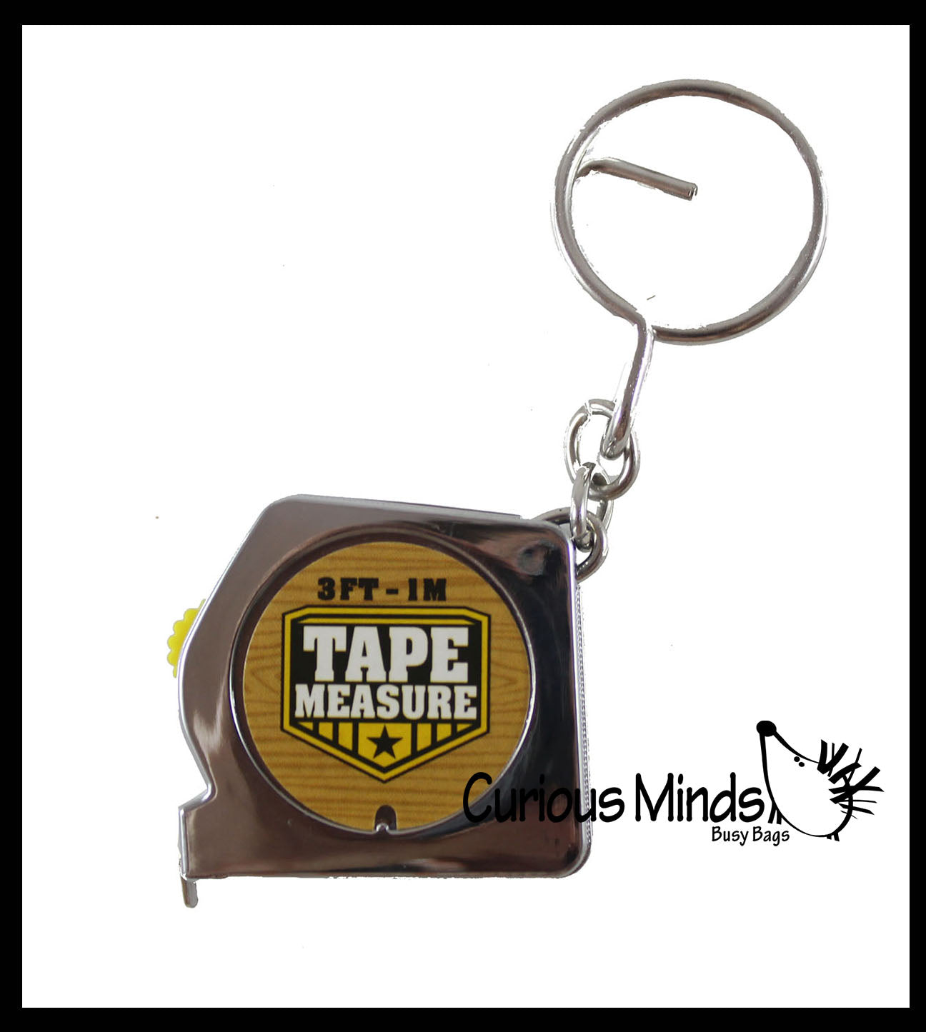 Mini tape measure keychain