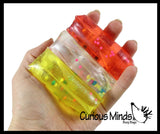 Tiny Water Filled Tube Snake Stress Toy - Squishy Wiggler Sensory Fidget Ball