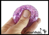 Mini Glitter and Water Bead Filled Stress Balls Amazing 1.5"  Stress Ball Glob Balls - Squishy Gooey Shape-able Squish Sensory Squeeze Balls