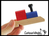 LAST CHANCE - LIMITED STOCK - Wooden Train Whistle - Choo Choo Whistle - Wood Instrument for Kids Musical Toy