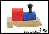 LAST CHANCE - LIMITED STOCK - Wooden Train Whistle - Choo Choo Whistle - Wood Instrument for Kids Musical Toy