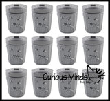 Mini Trash Cans with 2 Flies - Prefilled Egg - Cute and Unique Easter Hunt - Bugs in Trash Can Busy Bag