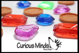 Large Gem and Coin Treasure Hunt Sand Toy - Dig sift and find buried coins jewels and gems.  Sensory bin